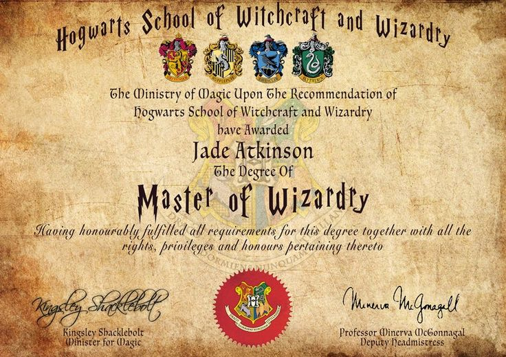 Downloadable Wizard Harry Potter Diploma Certificate Pertaining To Fresh Harry Potter Certificate Template