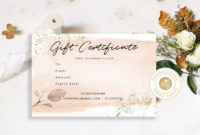 Editable Gift Certificate Template Blush Pink. Corjl Throughout Fascinating Pink Gift Certificate Template