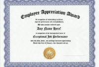 Employee Appreciation Award Certificate Office Job Work With Regard To Fascinating Merit Certificate Templates Free 7 Award Ideas