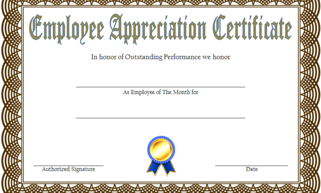 Employee Appreciation Certificate Template Free 1 | Two Pertaining To Worlds Best Boss Certificate Templates Free