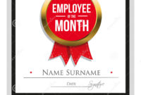 Employee Of The Month Certificate Template Stock Vector With Fascinating Art Award Certificate Free Download 7 Concepts
