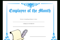 Employee Of The Month Certificate | Templates At Inside In Employee Recognition Certificates Templates Free