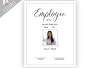 Employee Of The Month Editable Template Editable Picture Inside Simple Employee Of The Year Certificate Template Free