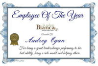 Employee Of The Year Certificate Printable New Award Within Free Employee Recognition Certificates Templates Free