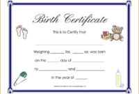 Fake Birth Certificate Template Free Download With Plus With Novelty Birth Certificate Template