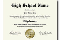 Fake High School Diplomas And Transcripts As Low As $49 Each! Regarding Fake Diploma Certificate Template