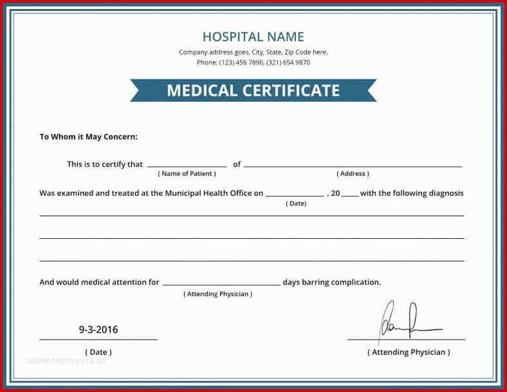 Fake Medical Certificate Template Download Within Free Australian Doctors Certificate Template