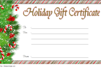 Fill In Christmas Gift Certificate Template Free 1 Inside Fillable Gift Certificate Template Free