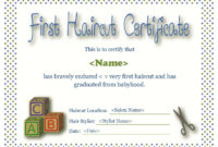 First Haircut Certificate Pdf Format | E Database Within First Haircut Certificate