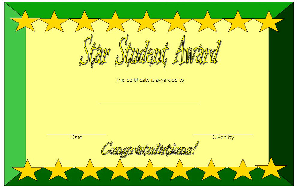 Free 10+ Super Star Student Certificate Templates With Regard To Fantastic Student Of The Year Award Certificate Templates