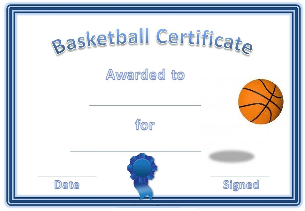 Free Basketball Certificates Templates | Activity Shelter Intended For 7 Basketball Achievement Certificate Editable Templates