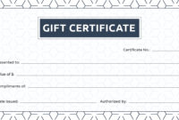 Free Blank Gift Certificate Template In Adobe Illustrator Throughout Generic Certificate Template