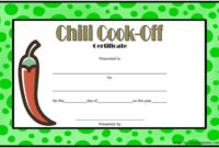 Free Chili Cook Off Certificate Template With A Simple And In Simple Chili Cook Off Award Certificate Template Free