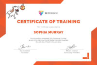 Free Dog Training Certificate In 2020 | Training With Template For Training Certificate