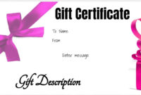 Free Gift Certificate Template | 50+ Designs | Customize With Regard To Donation Certificate Template
