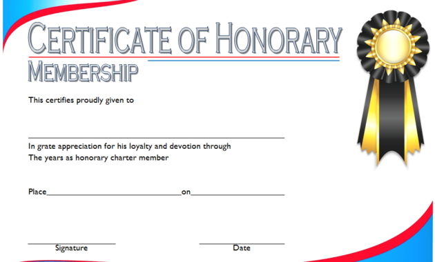 Free Honorary Membership Certificate Template 3 | Two Intended For Worlds Best Boss Certificate Templates Free