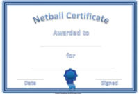 Free Netball Certificates Within Fascinating Netball Certificate