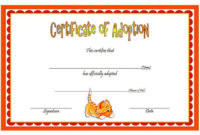 Free Printable Kitten Adoption Certificate 3 | Kitten Within Kitten Birth Certificate Template
