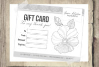 Gift Card Certificate Template For Photographers Pink Damask Inside Photoshoot Gift Certificate Template