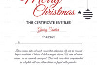 Gift Certificate For Christmas Template In Adobe Photoshop Intended For Gift Certificate Template Photoshop