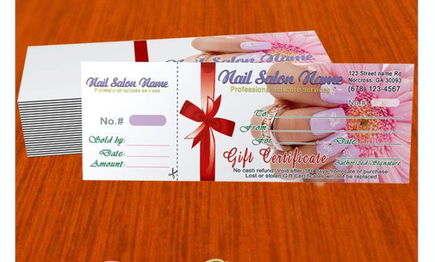 Gift Certificate Template For Nail Salon. Visit Www With Fresh Nail Gift Certificate Template Free