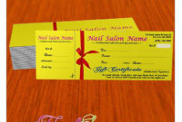Gift Certificate Template For Nail Salon. Visit Www With Regard To Nail Salon Gift Certificate