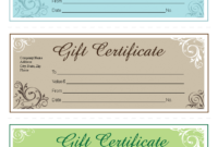 Gift Certificate Template Free Editable | Templates At Regarding Company Gift Certificate Template