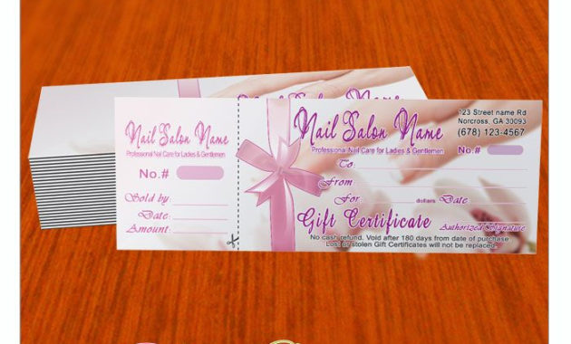 Gift Certificates For Nail Spa Salon Www.nailspadesigns Throughout New Nail Salon Gift Certificate
