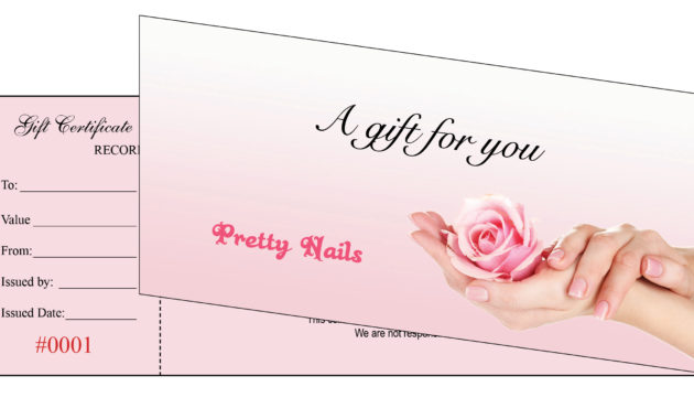 Gift Certificates Printing For Nail Salon In Fresh Nail Gift Certificate Template Free