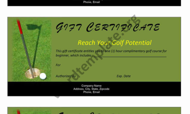 Golf Gift Certificate Template | Free Microsoft Word Templates Regarding Golf Certificate Templates For Word