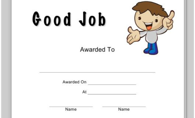 Good Job Certificate Template Download Printable Pdf In For Good Job Certificate Template