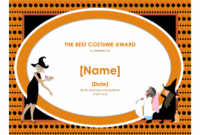 Halloween Best Costume Award (With Images) | Certificate Regarding Fantastic Best Dressed Certificate Templates