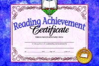 Hayes Reading Achievement Certificate, 8 1/2 X 11 In Pertaining To Years Of Service Certificate Template Free 11 Ideas