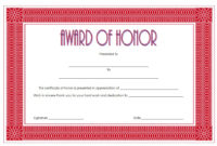 Honor Award Certificate Templates [9+ Official Designs Free] With Honor Award Certificate Template