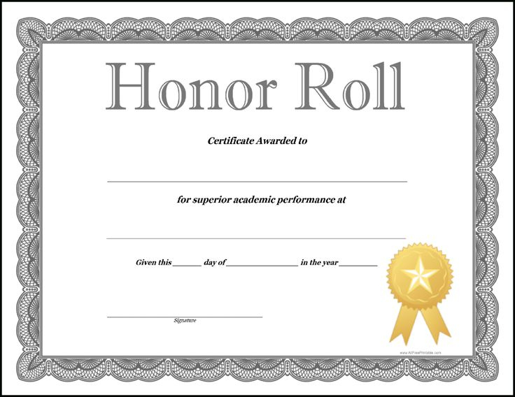 Honor Roll Certificate Template How To Craft A Regarding Honor Award Certificate Template
