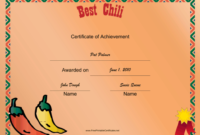 Honor The Winner Of A Chili Cookoff With This Printable In Free Chili Cook Off Certificate Template
