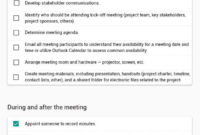 How To Plan A Project Kickoff Meeting: An Easy Checklist With Regard To Project Management Kick Off Meeting Agenda Template