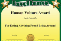 Humorous Awards | Funny Certificates, Employee Awards For Free Printable Funny Certificate Templates