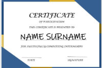 Internship Certificate Templates 7 Free Microsoft Word Regarding Microsoft Word Certificate Templates