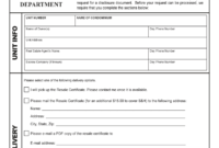 Kappes Miller Management Resale Certificate Request Form Throughout Free Resale Certificate Request Letter Template