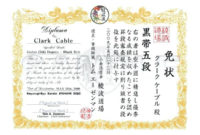 Karate Certificates Templates Free Carlynstudio Regarding Karate Certificate Template