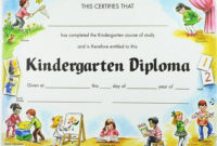 Kindergarten Certificates Of Completion New Kindergarten With Regard To Kindergarten Certificate Of Completion Free