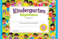 Kindergarten Diploma , 30 Ct T 17005 | Trend Enterprises Inside Kindergarten Graduation Certificate Printable