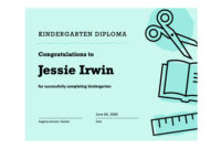 Kindergarten Diploma Certificate Regarding Amazing Editable Pre K Graduation Certificates