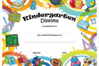 Kindergarten Diploma | Preschool Diploma, Kindergarten Intended For Amazing Certificate For Pre K Graduation Template