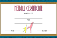Netball Certificate Templates Free: 17+ Fresh Concepts Intended For Netball Certificate