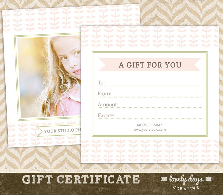 Photography Gift Certificate Template For Professional Intended For Photoshoot Gift Certificate Template
