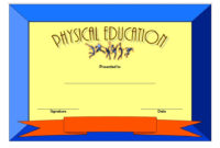 Physical Education Certificate Template Editable [8+ Free For Awesome Free Softball Certificates Printable 7 Designs