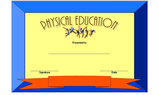 Physical Education Certificate Template Editable [8+ Free For Awesome Free Softball Certificates Printable 7 Designs