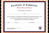 Premarital Counseling Certificate Of Completion Template Throughout Fascinating Premarital Counseling Certificate Of Completion Template